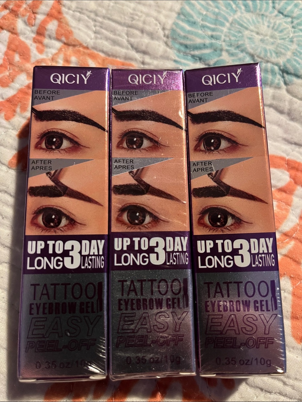 Tattoo Eyebrow Gel - Dark Brown (3-Pack)